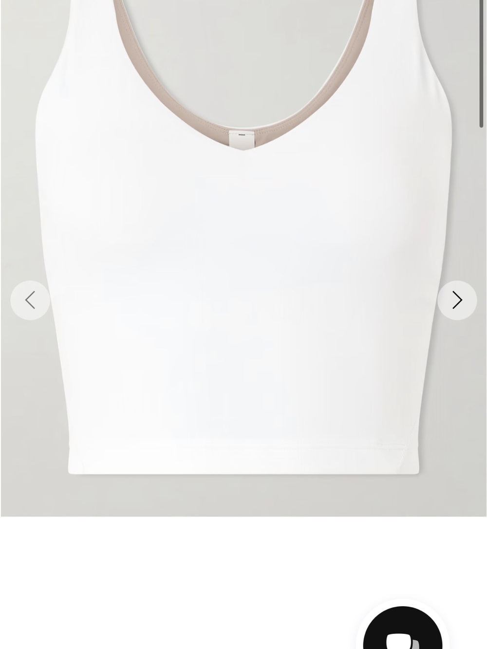 Women's White V-Neck Cropped Tank Top